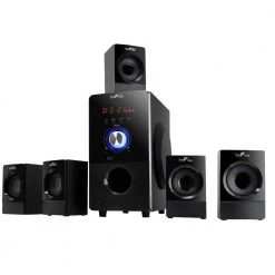 5.1-Channel Surround Sound Bluetooth Speaker System in Black by BEFREE SOUND -Eaton Sales befree sound home theater systems 98595498m 4f 1000