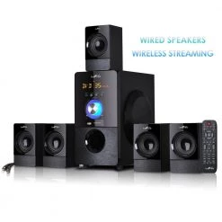 5.1-Channel Surround Sound Bluetooth Speaker System in Black by BEFREE SOUND -Eaton Sales befree sound home theater systems 98595498m c3 1000