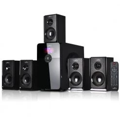 5.1-Channel Surround Sound Bluetooth Speaker System in Black by BEFREE SOUND
