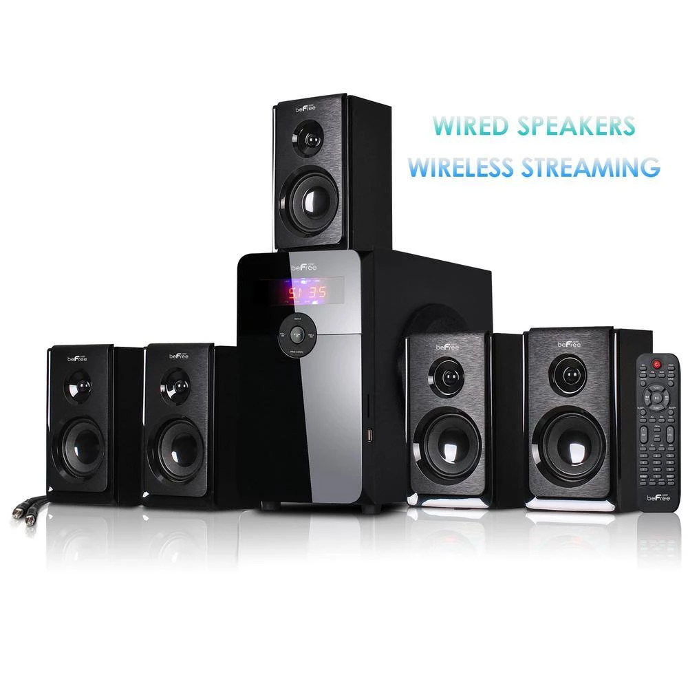 5.1-Channel Surround Sound Bluetooth Speaker System in Black by BEFREE SOUND 5 5.1-Channel Surround Sound Bluetooth Speaker System in Black by BEFREE SOUND - Image 3
