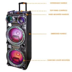 700-Watt Dual 10 in. Subwoofer Bluetooth Portable Party Speaker by BEFREE SOUND -Eaton Sales befree sound speakers 985105298m 44 1000