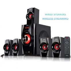 5.1-Channel Surround Sound Bluetooth Speaker System in Black and Red by BEFREE SOUND 13 5.1-Channel Surround Sound Bluetooth Speaker System in Black and Red by BEFREE SOUND -Eaton Sales befree sound stereo systems 98592794m fa 1000