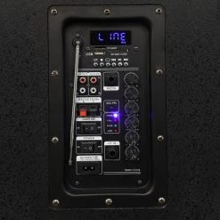 12 in. Rechargeable Double Subwoofer Portable Bluetooth Party Speaker by BEFREE SOUND -Eaton Sales black befree sound portable audio video 985105301m 1d 1000