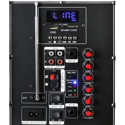 Portable Rechargeable Bluetooth Party Speaker with Sound Reactive LED Party Lights by BEFREE SOUND -Eaton Sales black befree sound portable audio video 985106466m 1f 1000