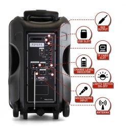 12 in. Portable Wireless Bluetooth PA Speaker by BEFREE SOUND 15 12 in. Portable Wireless Bluetooth PA Speaker by BEFREE SOUND -Eaton Sales black befree sound portable audio video 985112793m fa 1000