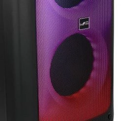 2 in. x 8 in. Wireless Bluetooth Party Speaker with LED Illuminating Lights by BEFREE SOUND -Eaton Sales black befree sound portable audio video 985114090m 44 1000