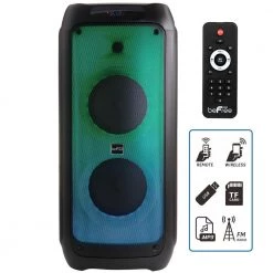 Eaton Sales 4 2 in. x 8 in. Wireless Bluetooth Party Speaker with LED Illuminating Lights by BEFREE SOUND