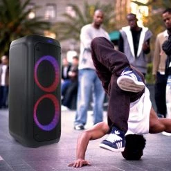 Dual 8 in. Bluetooth Wireless Speaker with Reactive Lights by BEFREE SOUND -Eaton Sales black befree sound portable audio video 985114895m 31 1000