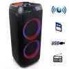 Dual 8 in. Bluetooth Wireless Speaker with Reactive Lights by BEFREE SOUND -Eaton Sales black befree sound portable audio video 985114895m 64 1000