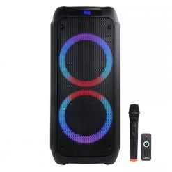 Dual 8 in. Bluetooth Wireless Speaker with Reactive Lights by BEFREE SOUND -Eaton Sales black befree sound portable audio video 985114895m c3 1000