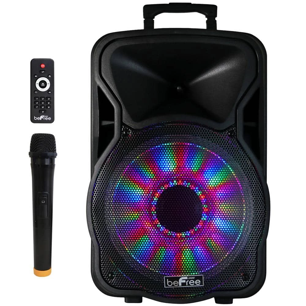 12 in. 2500-Watt Bluetooth Rechargeable Portable Party PA Speaker with Illuminating Lights by BEFREE SOUND 6 12 in. 2500-Watt Bluetooth Rechargeable Portable Party PA Speaker with Illuminating Lights by BEFREE SOUND - Image 4