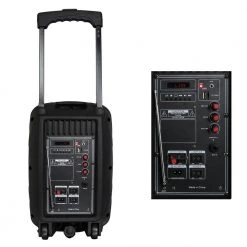 8 in. 400-Watt Bluetooth Portable Party PA Speaker System with Illuminating Lights by BEFREE SOUND -Eaton Sales black befree sound portable audio video 985116042m 44 1000