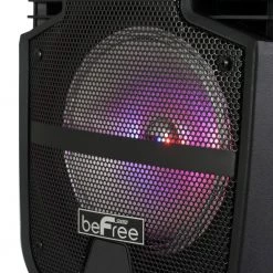 8 in. 400-Watt Bluetooth Portable Party PA Speaker System with Illuminating Lights by BEFREE SOUND -Eaton Sales black befree sound portable audio video 985116042m 76 1000