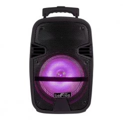 8 in. 400-Watt Bluetooth Portable Party PA Speaker System with Illuminating Lights by BEFREE SOUND -Eaton Sales black befree sound portable audio video 985116042m c3 1000