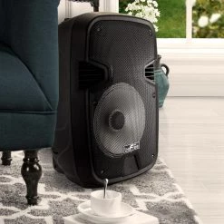 10 in. Portable Bluetooth Speaker with Party Lights by BEFREE SOUND -Eaton Sales black befree sound portable audio video 98592770m 1f 1000