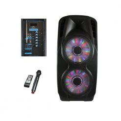Double 12 in. Subwoofer Portable Bluetooth Party PA Speaker by BEFREE SOUND