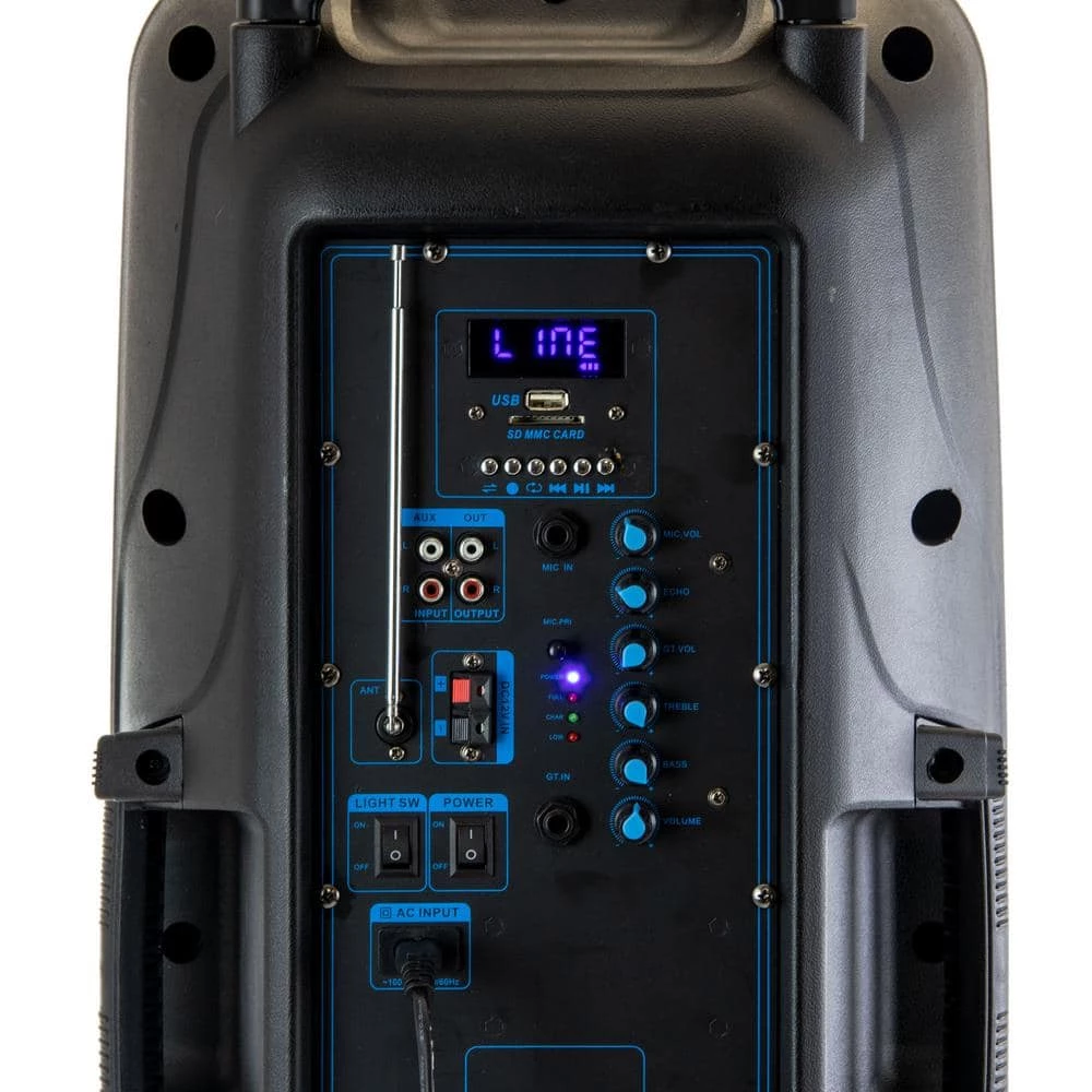 Double 10 in. Subwoofer Portable Bluetooth Party PA Speaker by BEFREE SOUND 6 Double 10 in. Subwoofer Portable Bluetooth Party PA Speaker by BEFREE SOUND - Image 4