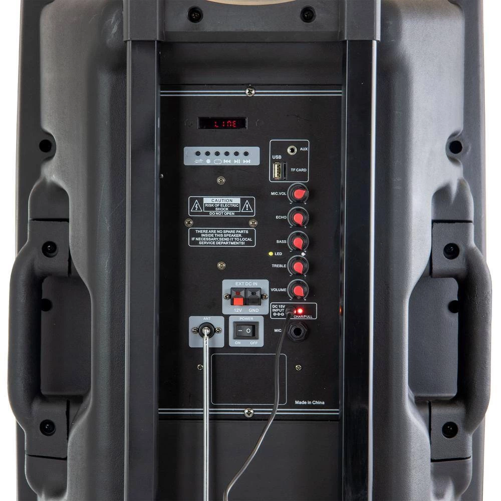 15 in. 900-Watt Bluetooth Powered Portable PA Party Speaker by BEFREE SOUND 7 15 in. 900-Watt Bluetooth Powered Portable PA Party Speaker by BEFREE SOUND - Image 5