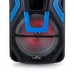 15 in. Rechargeable Bluetooth Portable Party PA Speaker System With SD/FM/USB Inputs by BEFREE SOUND -Eaton Sales black befree sound portable audio video 98597278m fa 1000