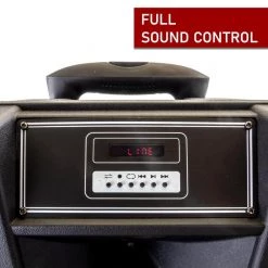 12 in. Bluetooth Rechargeable Portable PA Party Speaker with Reactive LED Lights by BEFREE SOUND -Eaton Sales black befree sound speakers 985112792m 4f 1000