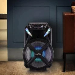 12 in. BT Portable Rechargeable Party Speaker by BEFREE SOUND -Eaton Sales black befree sound speakers 985113110m 31 1000