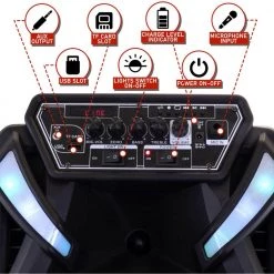 12 in. BT Portable Rechargeable Party Speaker by BEFREE SOUND -Eaton Sales black befree sound speakers 985113110m 4f 1000