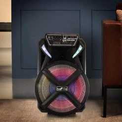 15 in. BT Portable Rechargeable Party Speaker by BEFREE SOUND -Eaton Sales black befree sound speakers 985113111m 31 1000