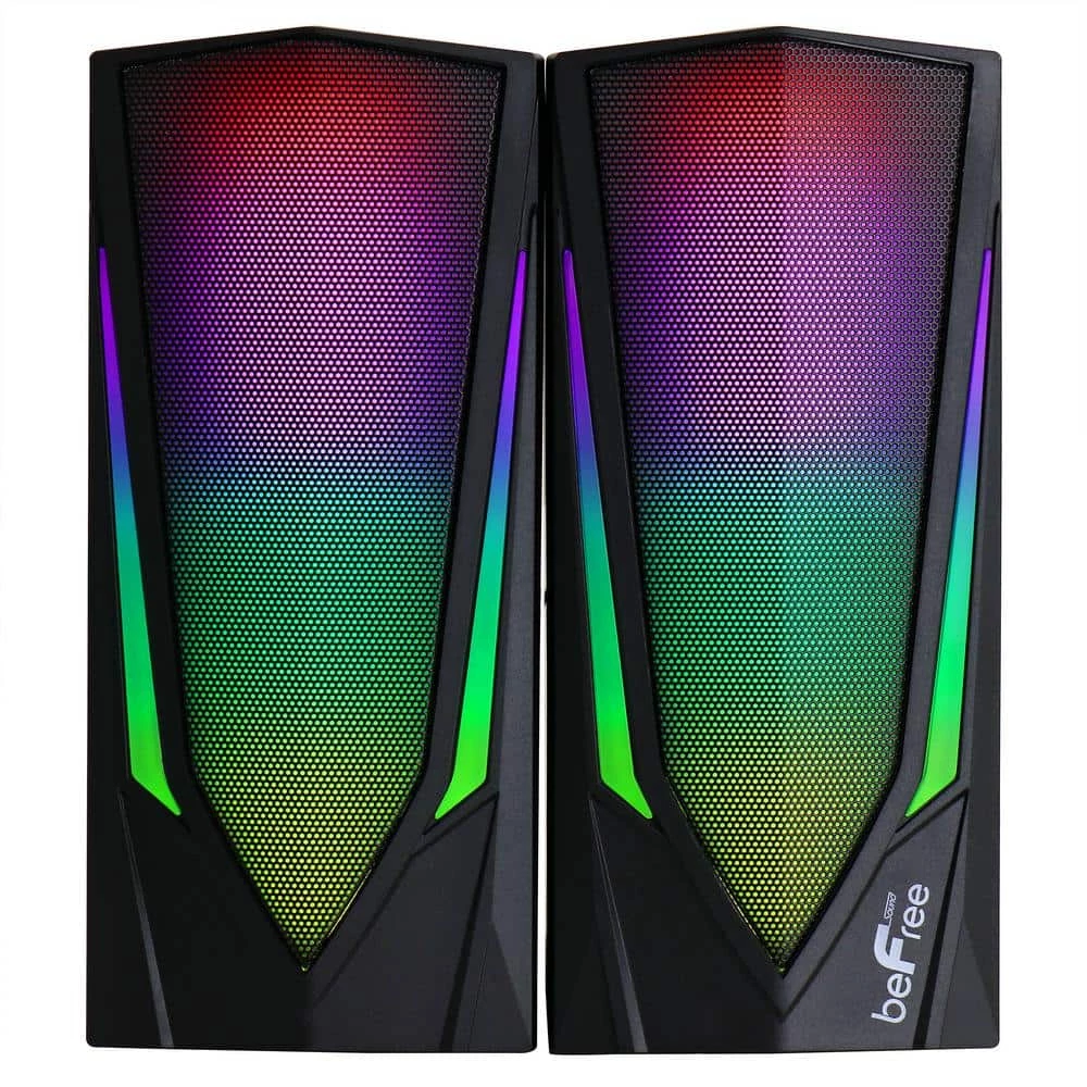 2.0 Computer Gaming Speakers with LED RGB Lights by BEFREE SOUND 3 2.0 Computer Gaming Speakers with LED RGB Lights by BEFREE SOUND