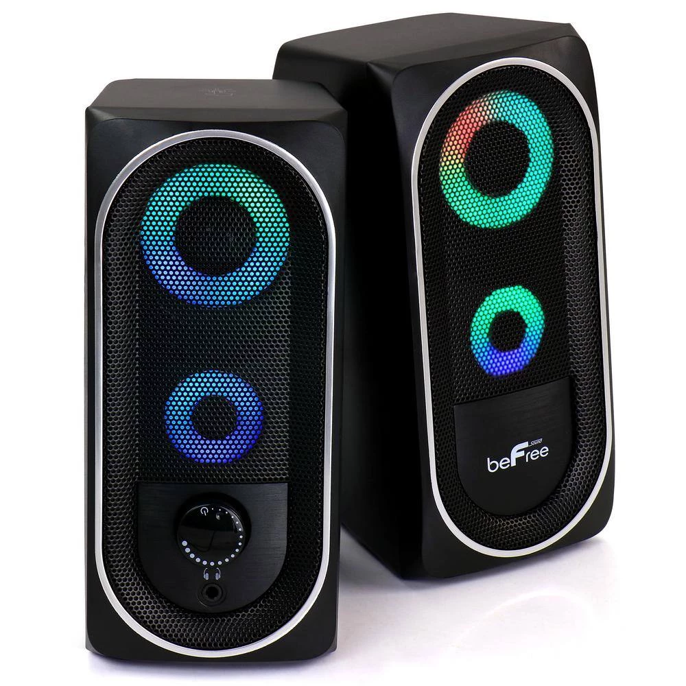 2.0 Computer Gaming Speakers with LED RGB Lights by BEFREE SOUND 4 2.0 Computer Gaming Speakers with LED RGB Lights by BEFREE SOUND - Image 2