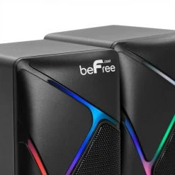 Dual Compact LED Gaming Speakers by BEFREE SOUND -Eaton Sales black befree sound speakers 985117834m 1f 1000