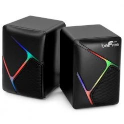 Eaton Sales 24 Dual Compact LED Gaming Speakers by BEFREE SOUND