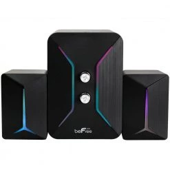 Computer Gaming 2.1 Speaker System with Color LED Lights by BEFREE SOUND