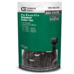 Assorted Cable Ties (650-Pack) by Commercial Electric