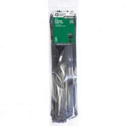 14 in. UV Cable Tie, Black (100-Pack) by Commercial Electric