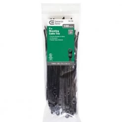 8 in. UV Mounting Tie, Black (100-Pack) by Commercial Electric
