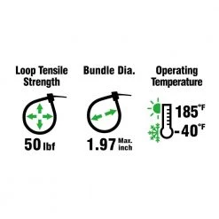 8 in. UV Releasable Cable Tie, Black (10-Pack) by Commercial Electric -Eaton Sales black commercial electric cable zip ties gtr 200stb 10 4f 1000