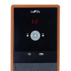 Bluetooth Powered Tower Speaker in Natural Wood by BEFREE SOUND -Eaton Sales brown befree sound speakers 985116051m 44 1000