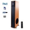 Bluetooth Powered Tower Speaker in Natural Wood by BEFREE SOUND -Eaton Sales brown befree sound speakers 985116051m 64 1000