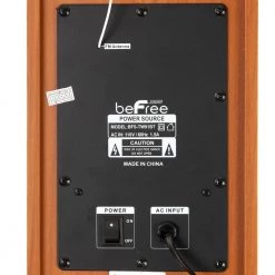 Bluetooth Powered Tower Speaker in Natural Wood by BEFREE SOUND -Eaton Sales brown befree sound speakers 985116051m 66 1000