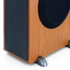 Bluetooth Powered Tower Speaker in Natural Wood by BEFREE SOUND -Eaton Sales brown befree sound speakers 985116051m fa 1000
