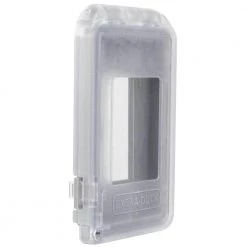 Clear 1-Gang Non-Metallic Weatherproof Horizontal/Vertical Receptacle Cover by Commercial Electric