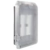 Clear 2-Gang Non-Metallic Weatherproof Horizontal/Vertical Receptacle Cover by Commercial Electric -Eaton Sales clear commercial electric covers wcf2pc 64 1000