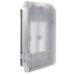 Clear 2-Gang Non-Metallic Weatherproof Horizontal/Vertical Receptacle Cover by Commercial Electric