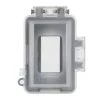 Clear 1-Gang Extra-Duty Non-Metallic While-In-Use Weatherproof Horizontal/Vertical Receptacle Cover by Commercial Electric 2 Clear 1-Gang Extra-Duty Non-Metallic While-In-Use Weatherproof Horizontal/Vertical Receptacle Cover by Commercial Electric -Eaton Sales clear commercial electric covers wcw1pc 64 1000