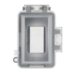 Clear 1-Gang Extra-Duty Non-Metallic While-In-Use Weatherproof Horizontal/Vertical Receptacle Cover by Commercial Electric