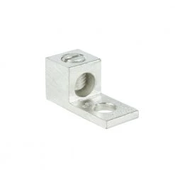 14 AWG to 2 AWG Dual Rated Mechanical Lug with 1 Conductor and 1 Hole Mount (2-Pack) by Commercial Electric