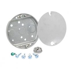 1/2 in. Deep 5.9 cu. in. Ceiling Fan Box with Metal Cover by Commercial Electric