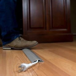 15 ft. PVC Floor Cord Protector in Grey by Commercial Electric -Eaton Sales commercial electric cable organizers a91 15g 31 1000