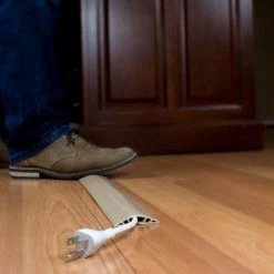 15 ft. PVC Floor Cord Protector in Ivory by Commercial Electric -Eaton Sales commercial electric cable organizers a91 15v 31 1000