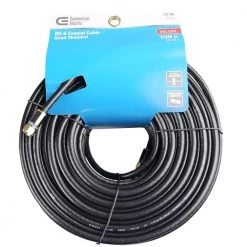 100 ft. RG-6 Quad Shielded Coaxial Cable by Commercial Electric 7 100 ft. RG-6 Quad Shielded Coaxial Cable by Commercial Electric -Eaton Sales commercial electric coaxial cables y304451 40 1000